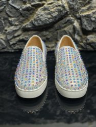 1:1 Christian Louboutin zapatos de cuero de vaca rojo Replica Diseñador 3