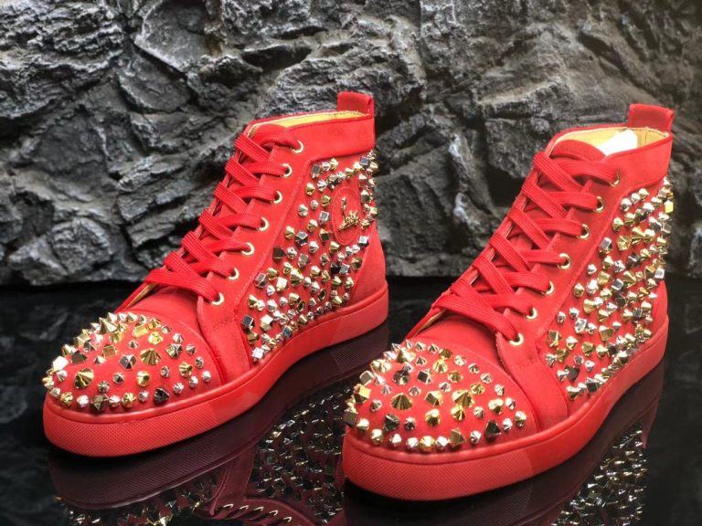 Aaa Christian Louboutin Zapatos de cuero de vaca rojo Replica Diseñador 13