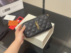 Aaa YSL Bag Black Sheepskin Classic Shoulder Look Alike