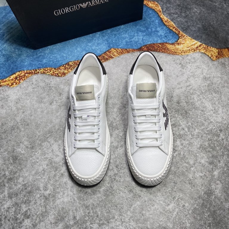 Armani Shoes Calfskin Casual First Copy Fake Sneakers