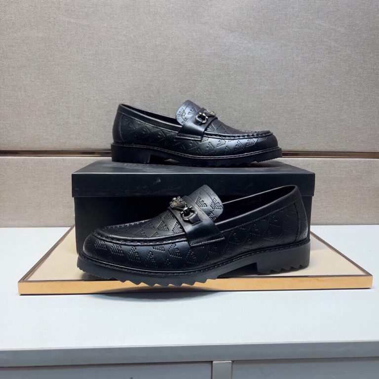 Armani Schuhe Leder Casual Erste Kopie gefälschte rote Boden Schuhe