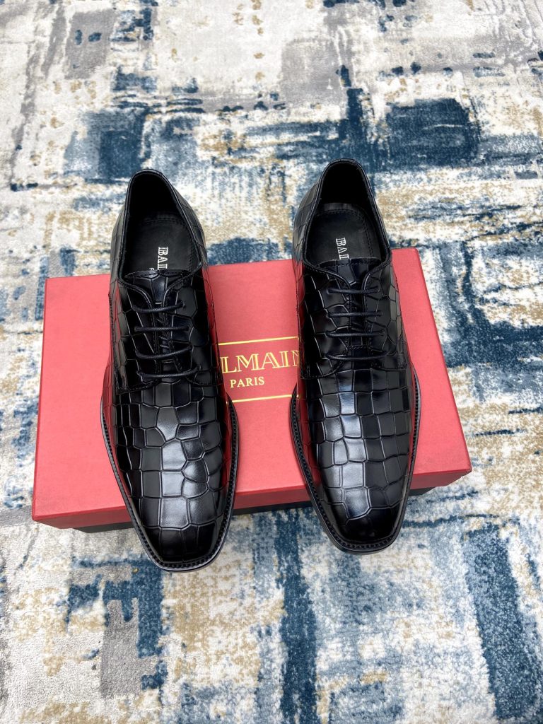 Balmain Shoes Leather Luxury Luxury Fake Shoes Shop