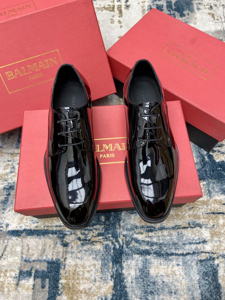 Balmain Chaussures en cuir Luxe Replica Replica Designer Shoes Cheap