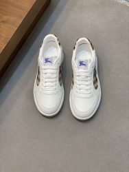 Burberry Shoes Leather Blue Classic 1:1 Fake Sneakers