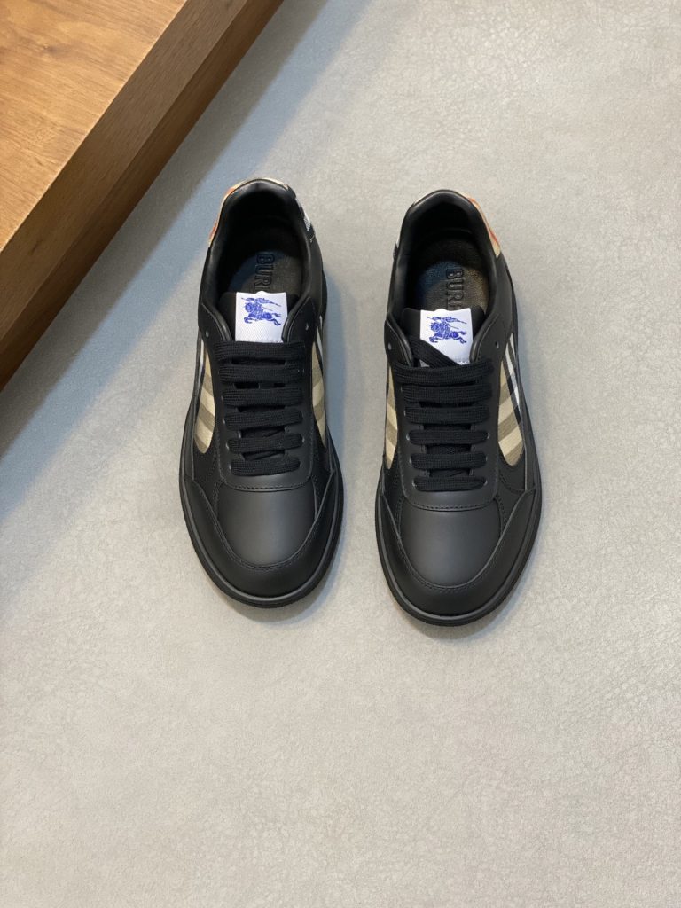 Burberry Shoes Leather Blue Classic High Quality Best Fake Shoes