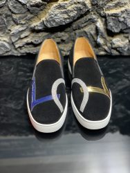 Diseñador Christian Louboutin Zapatos de piel de vaca roja Mira Igual Réplica 1