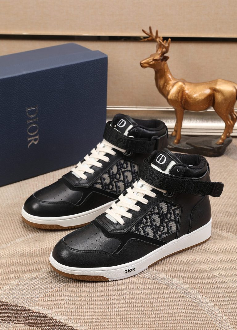 Dior Shoes Cowhide Black Classic First Copy Knock Off Designer Shoes