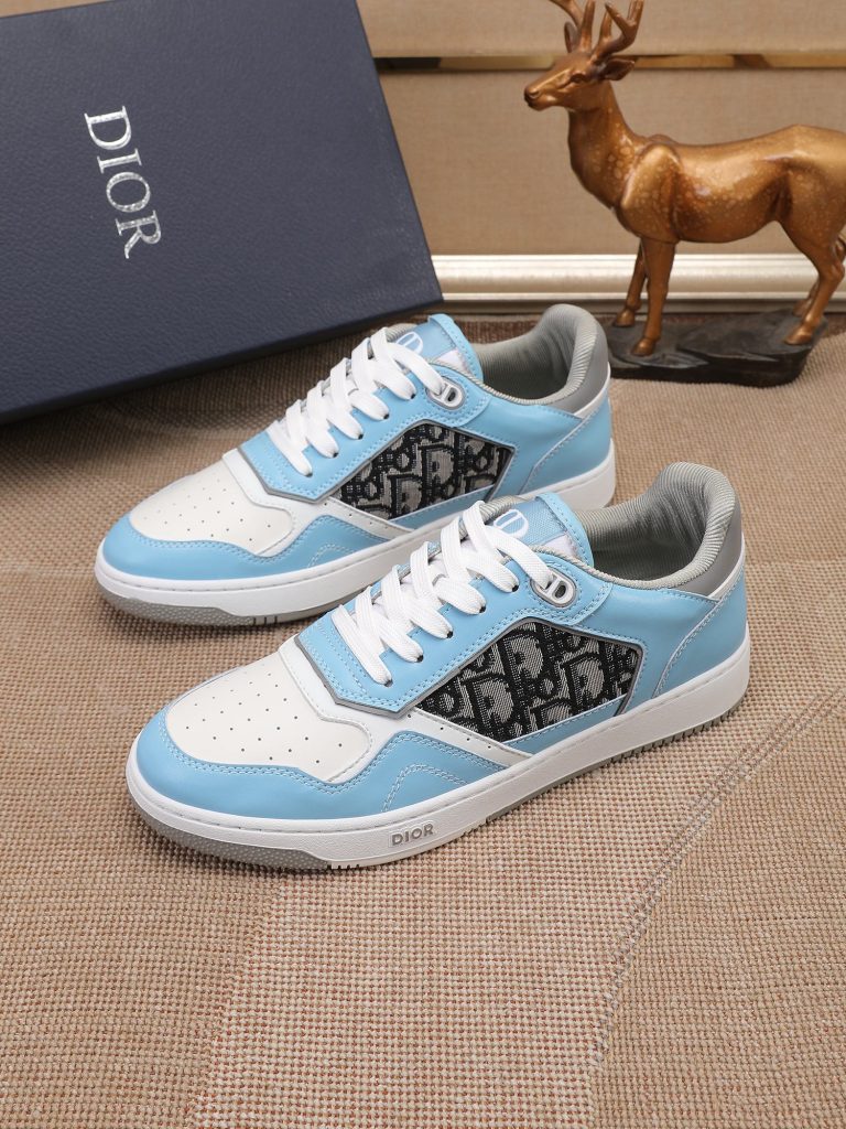Zapatos Dior Piel de Vaqueta Azul Clásicos Replica Zapatos Replica