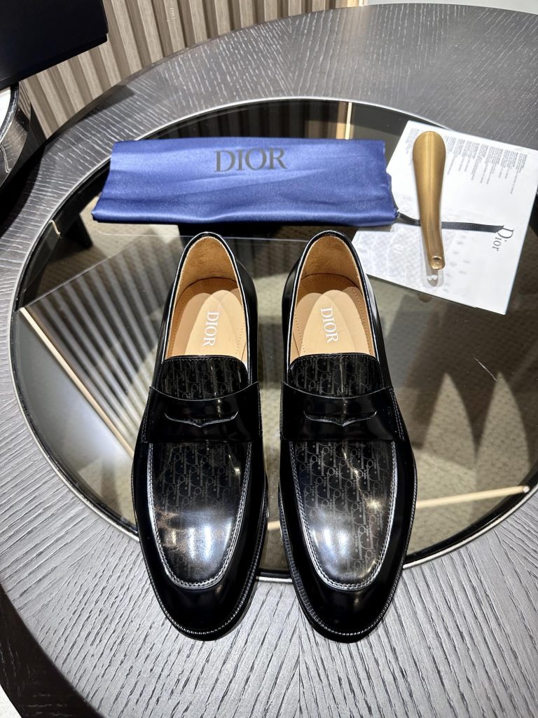 Dior zapatos de cuero Beige elegante zapatos falsos Dupe Shop