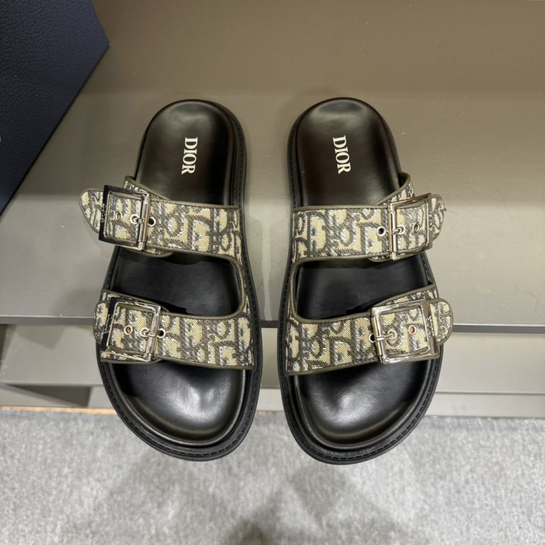 Dior Zapatos De Cuero Negro Clásico 1:1 Mejor Replica Zapatos Sitio Web