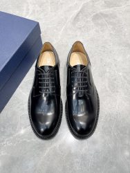 Dior Shoes Leather Black Classic 1:1 Replica Jordan Shoes