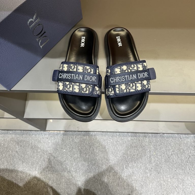 Dior Zapatos De Cuero Negro Clásico Aaa Mejores Zapatos Falsos