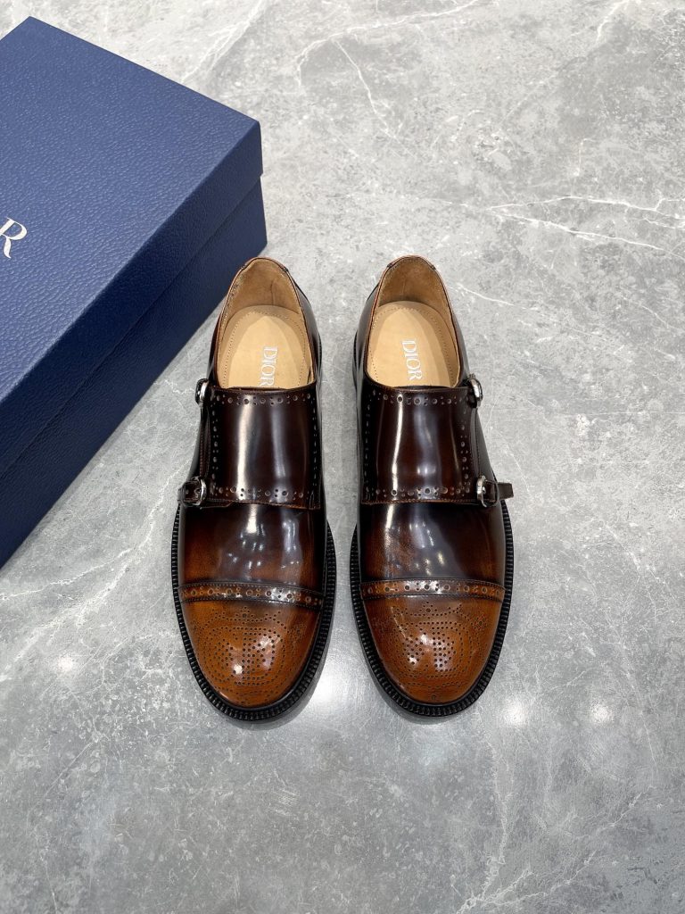 Dior Schuhe Leder Schwarz Klassisch Aaa Fake Turnschuhe