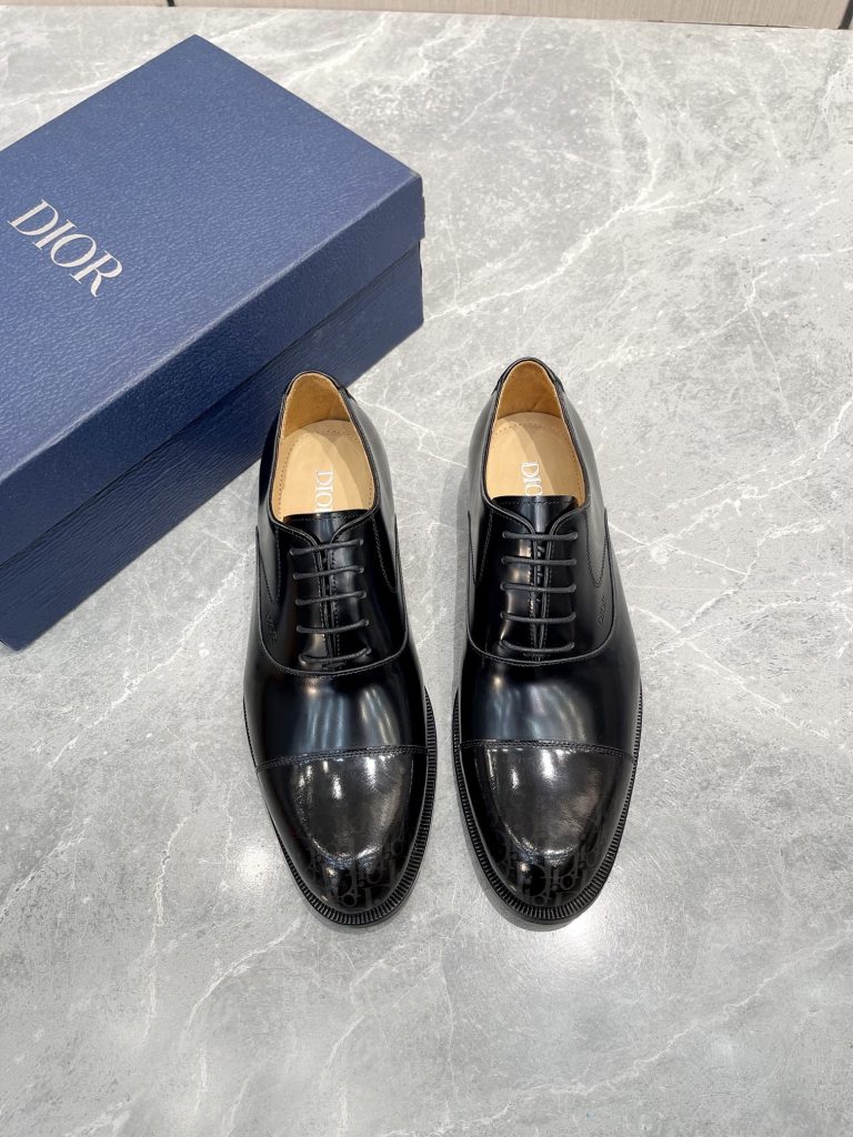 Dior Shoes Leather Black Classic Dupe Best Fake Shoes