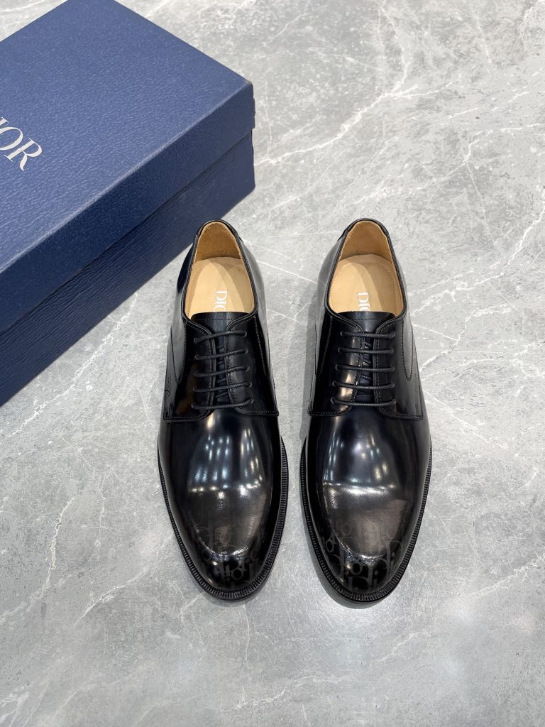 Dior Shoes Leather Black Classic Dupe Replica Shoes Online