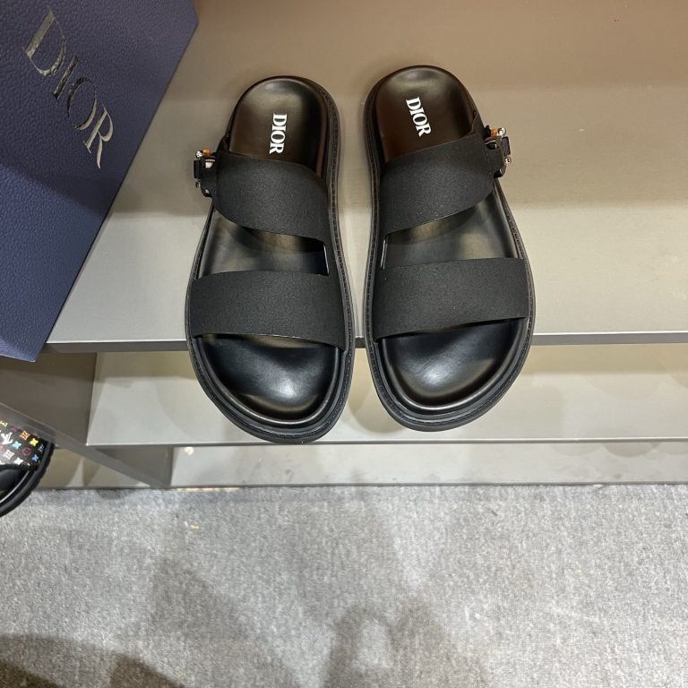 Dior Zapatos De Cuero Negro Clásico Fake Mejores Zapatos Fake