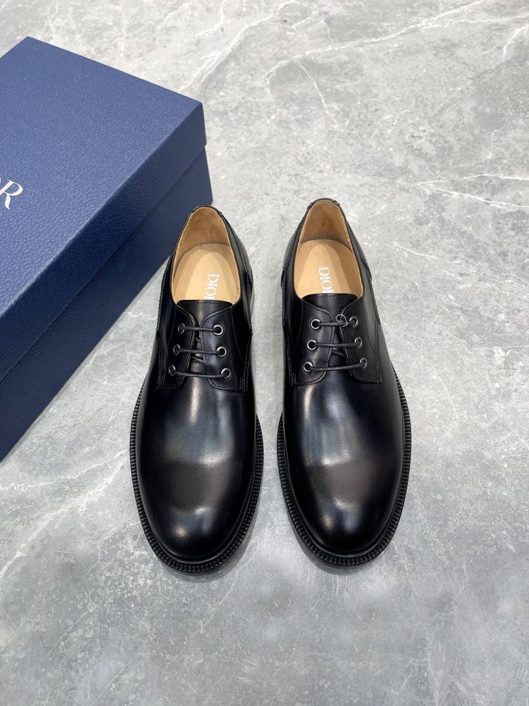 Dior Shoes Leather Black Classic High Quality Fake Shoes Websites List