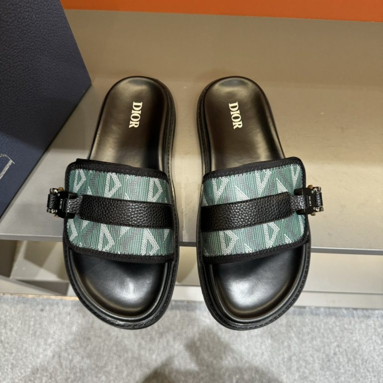 Dior Zapatos Cuero Negro Classic Look Alike Fake Sneakers Barato