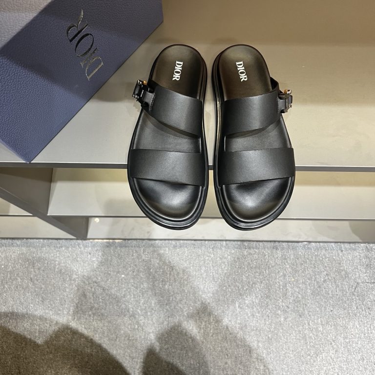 Dior Shoes Leather Black Classic Look Alike Valentino Knock Off Shoes