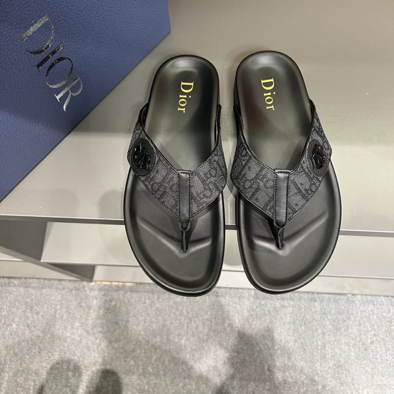 Dior Shoes Leather Black Classic Replica Best Fake Shoe Websites