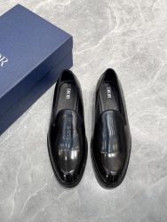 Dior Shoes Leather Black Classic Replica Best Fake Shoes
