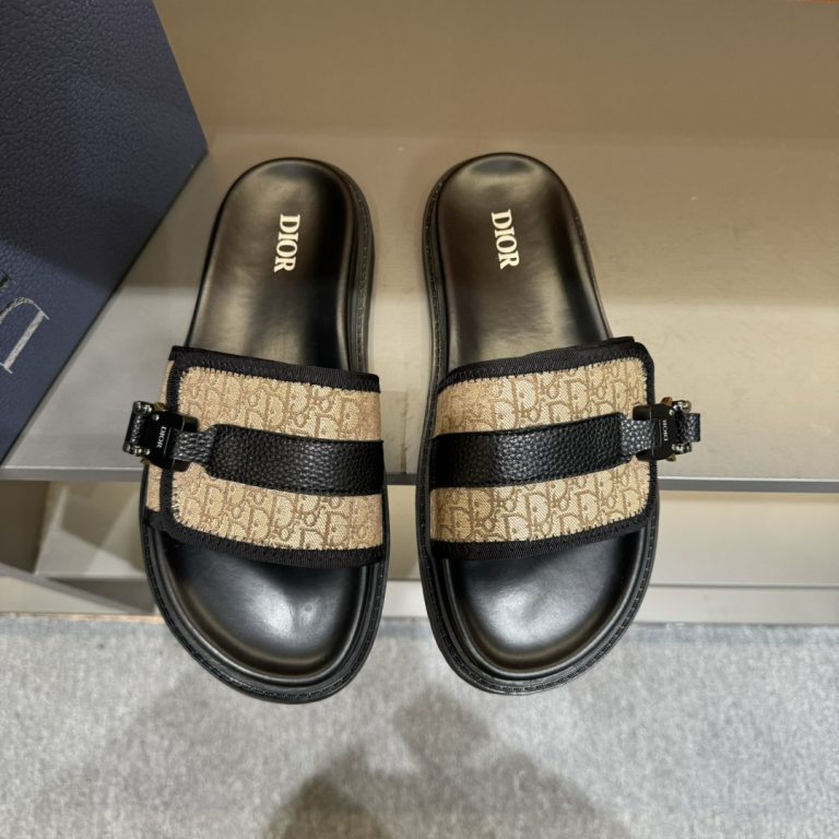 Dior zapatos de cuero Negro Clásico Super Clon falso Jordan zapatos