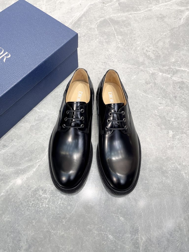 Dior Shoes Leather Black Classic Super Clone Fake Trainers