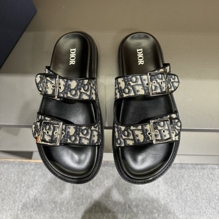 Dior Zapatos De Cuero Negro Clásico Super Clon Valentino Knock Off Zapatos