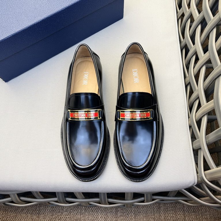 Dior Schuhe Leder Schwarz Formal Erste Kopie Replik Designer Schuhe Billig