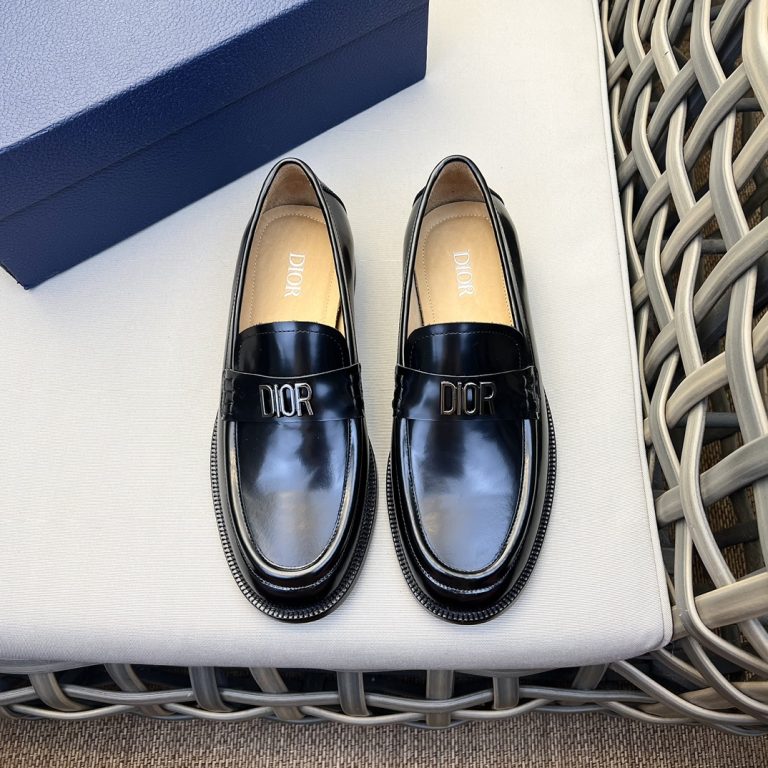 Dior Zapatos Piel Negro Formal Look Alike Faux Valentino Zapatos