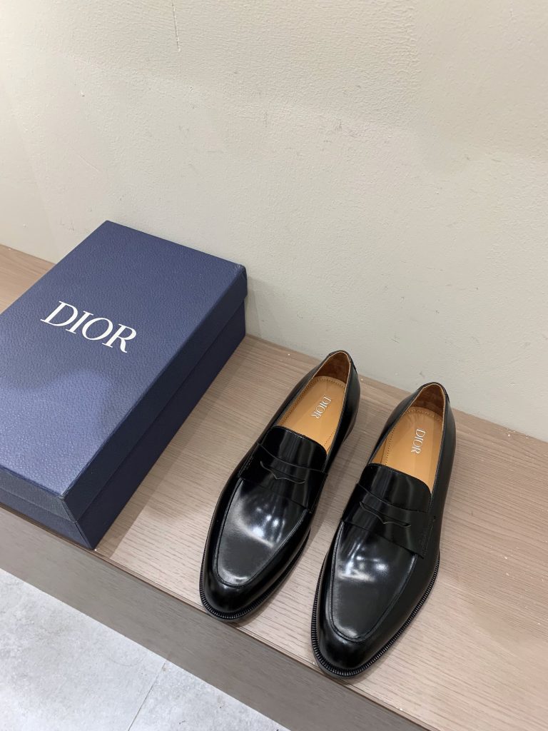 Dior Shoes Leather Casual First Copy Fake Shoes Shop