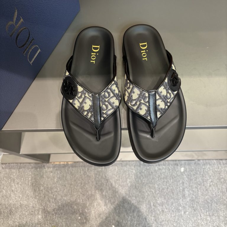 Dior Shoes Leather Black Classic Designer Fake Shoes Cheap