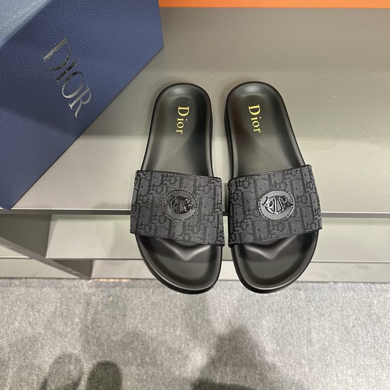 Dior Shoes Leather Black Classic Replica Best Fake Shoes