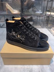 Fake Christian Louboutin Shoes Red Cowhide Dupe Replica 11