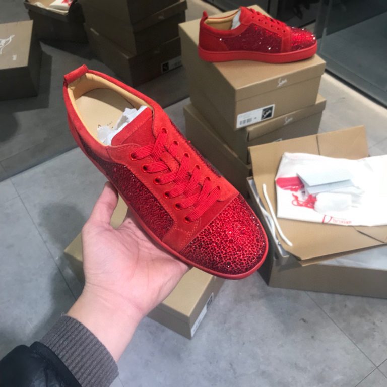 Fake Christian Louboutin Shoes Red Cowhide Dupe Replica 7