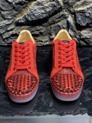 Fake Christian Louboutin Shoes Red Cowhide Dupe Replica 8