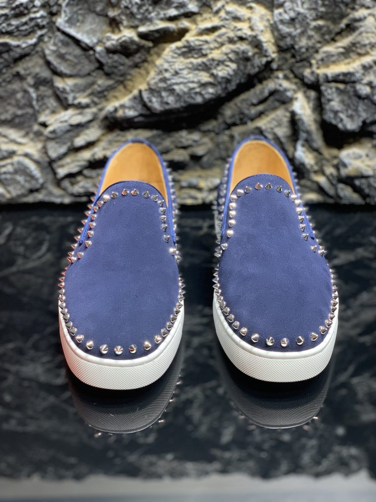 Fake Christian Louboutin Zapatos de piel de vaca roja Mira Igual Réplica