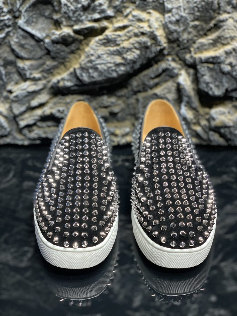 Fake Christian Louboutin Zapatos de cuero de vaca rojo Replica Diseñador 1