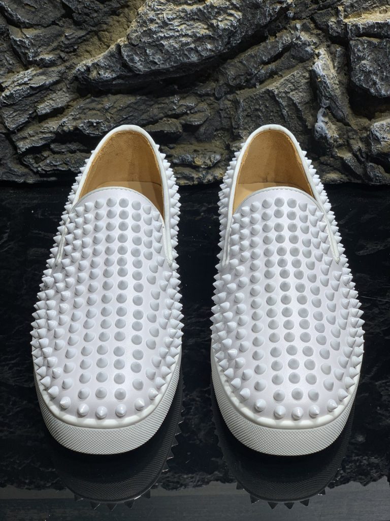 Fake Christian Louboutin Zapatos de cuero de vaca rojo Replica Diseñador