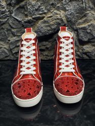 Gefälschte Christian Louboutin Schuhe Rotes Rindsleder Replik Designer 9