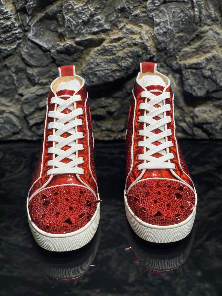 Gefälschte Christian Louboutin Schuhe Rotes Rindsleder Replik Designer 9