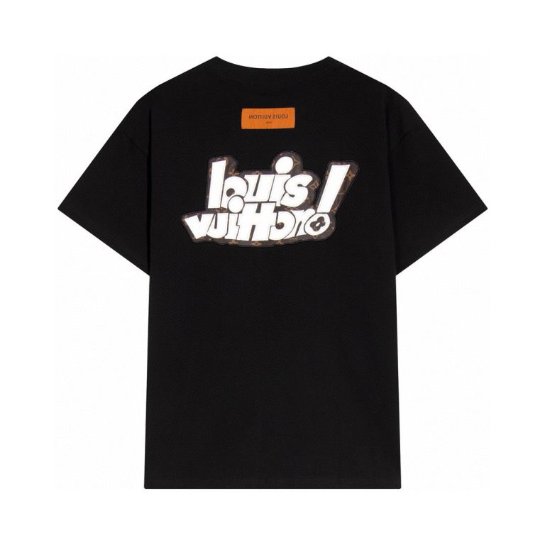 Fake Lv Clothes Black Leather Look Alike Replica