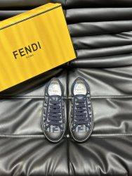 Fendi Schuhe Canvas Lace-Up Hohe Qualität Fake Schuh Website