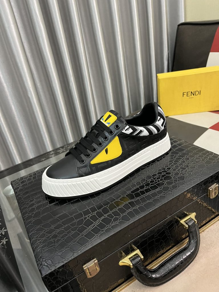 Fendi Shoes Cowhide Casual Look Alike Fake Shoes Shop