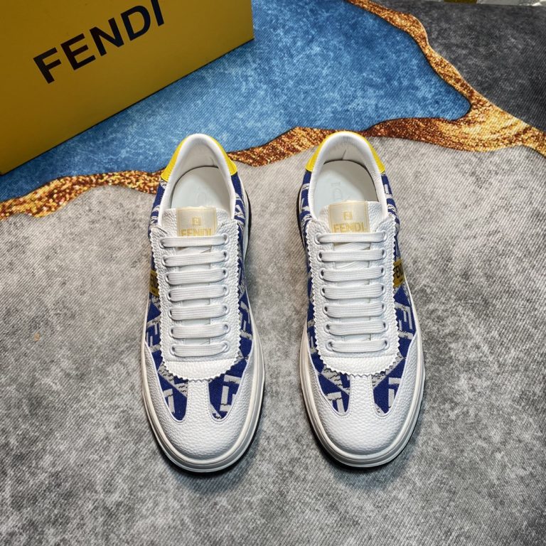 Fendi zapatos de cuero de vaca Casual Replica Fake Shoes Online