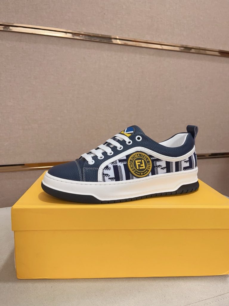 Fendi Shoes Cowhide Luxury Fake Sneakers