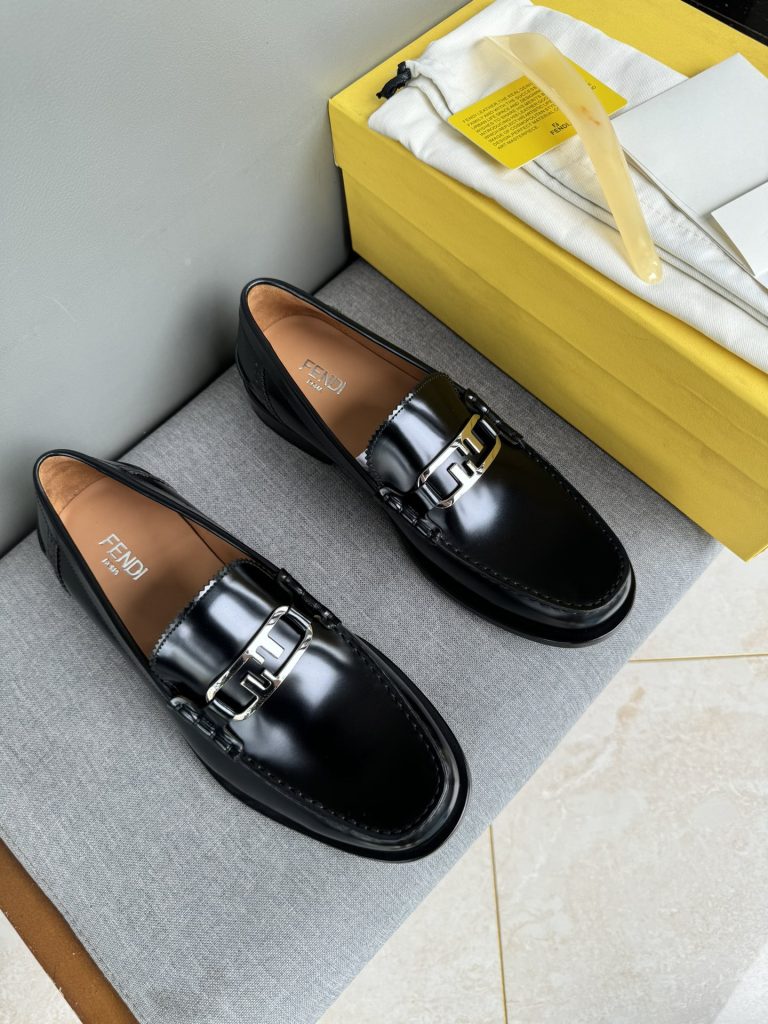 Fendi Shoes Leather Casual First Copy Replica Shoes Cheap