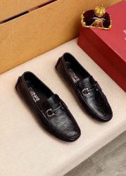 Ferragamo Shoes Cowhide Black Luxury Valentino Knock Off Shoes