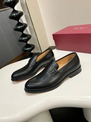 Ferragamo Shoes Leather Black Classic Super Clone Best Replica Shoe Sites