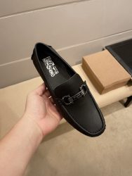 Ferragamo Shoes Leather Elegant Dupe Replica Shoes Online